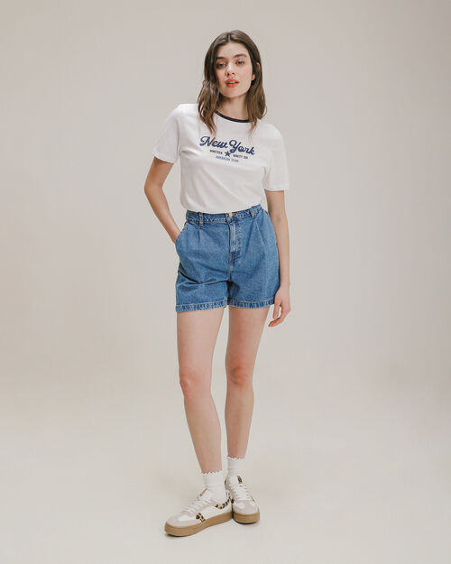 Short Loose Azul Acero